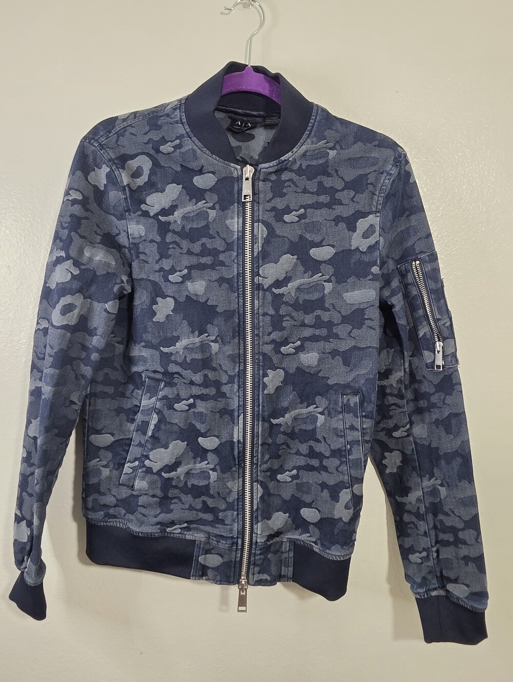Armani Exchange Camo Denim Jacket Size Small